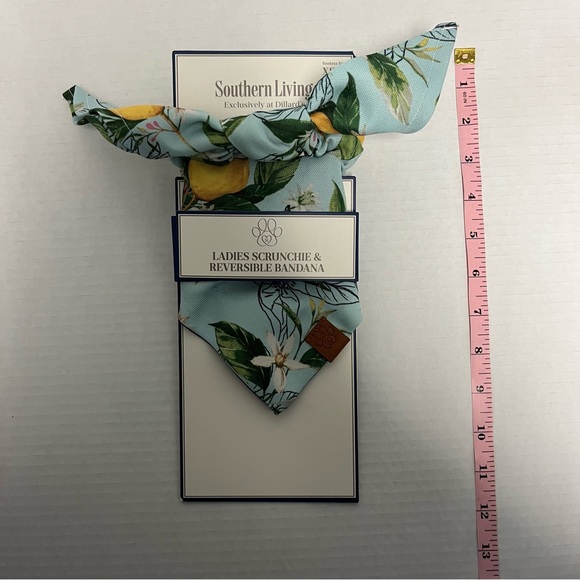 Southern Living Scrunchie & Pet Reversible Bandana Matching Set Sz XS/S NWT - Picture 8 of 10